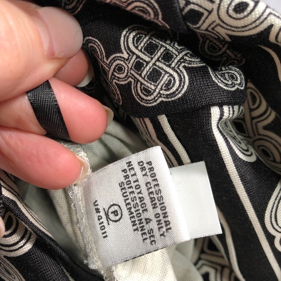 Diane Von Furstenberg Black/WhiteSilk-Jersey Dress - Picture 10 of 11
